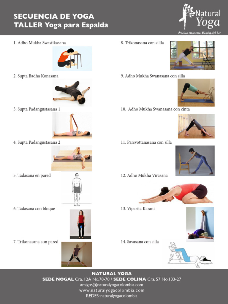 Taller de Yoga para Espalda en Natural Yoga | PDF