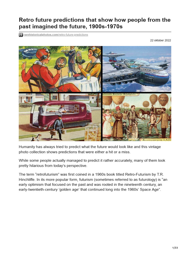 Retro Future Predictions That Show How People From The Past Imagined ...