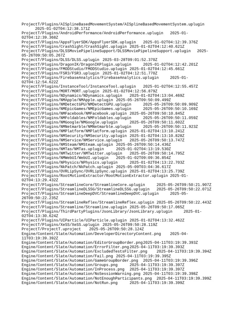 ProjectT Plugin File List | PDF | Computer Libraries | Software Development