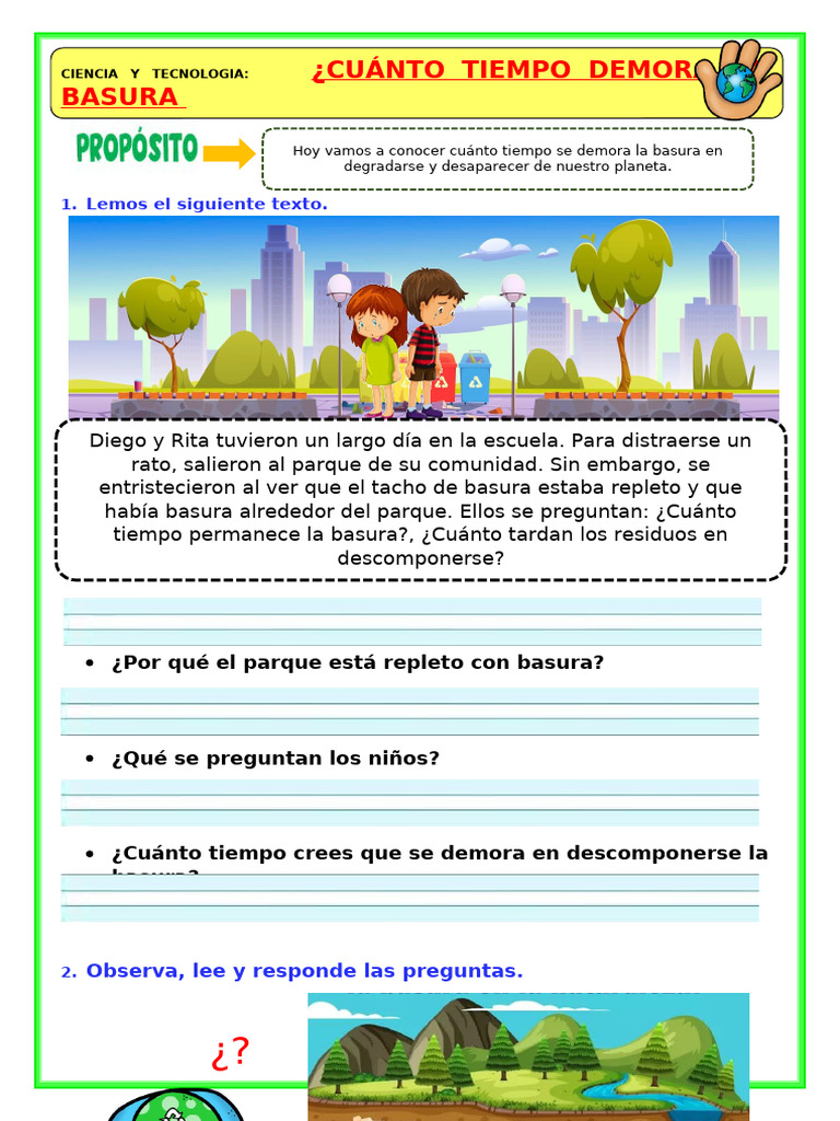 Tiempo de descomposición de basura | PDF | Residuos | Materiales