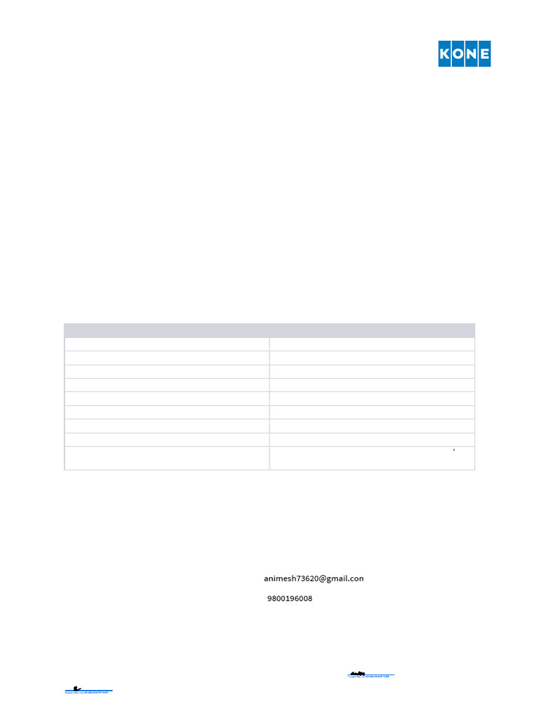KONE Elevator Maintenance Contract Renewal | PDF