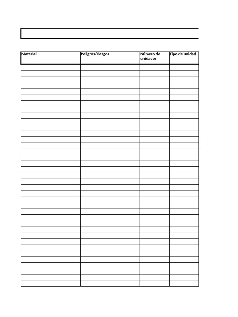 Template Hazardous Material Register - ES-ES - 0 | PDF