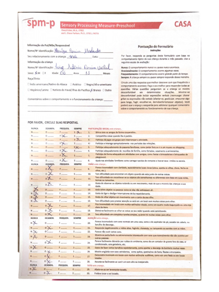 SPM-P Da Criança | PDF