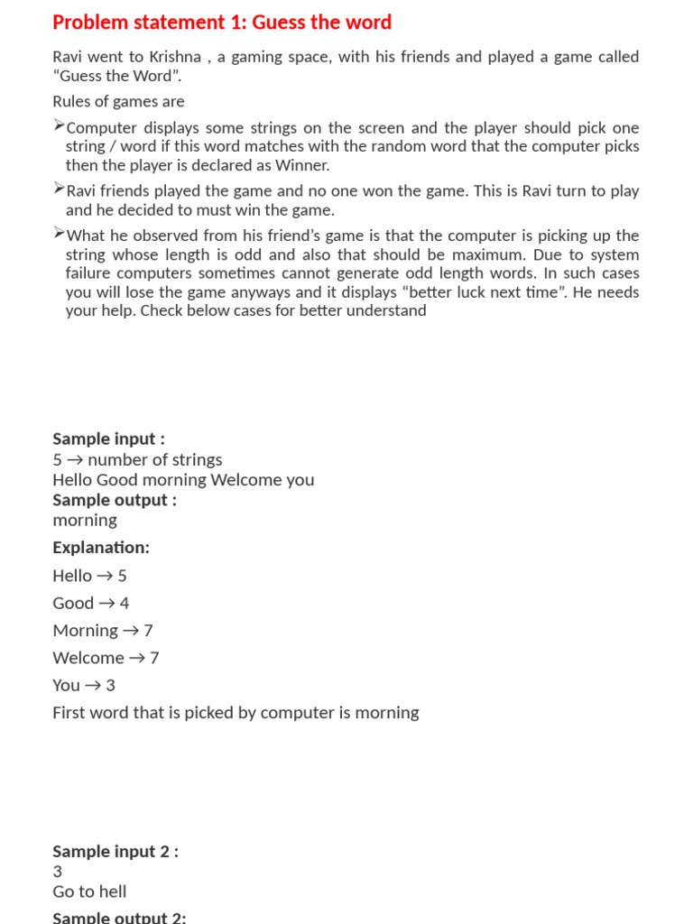 TCS Password and String Challenges | PDF | String (Computer Science ...