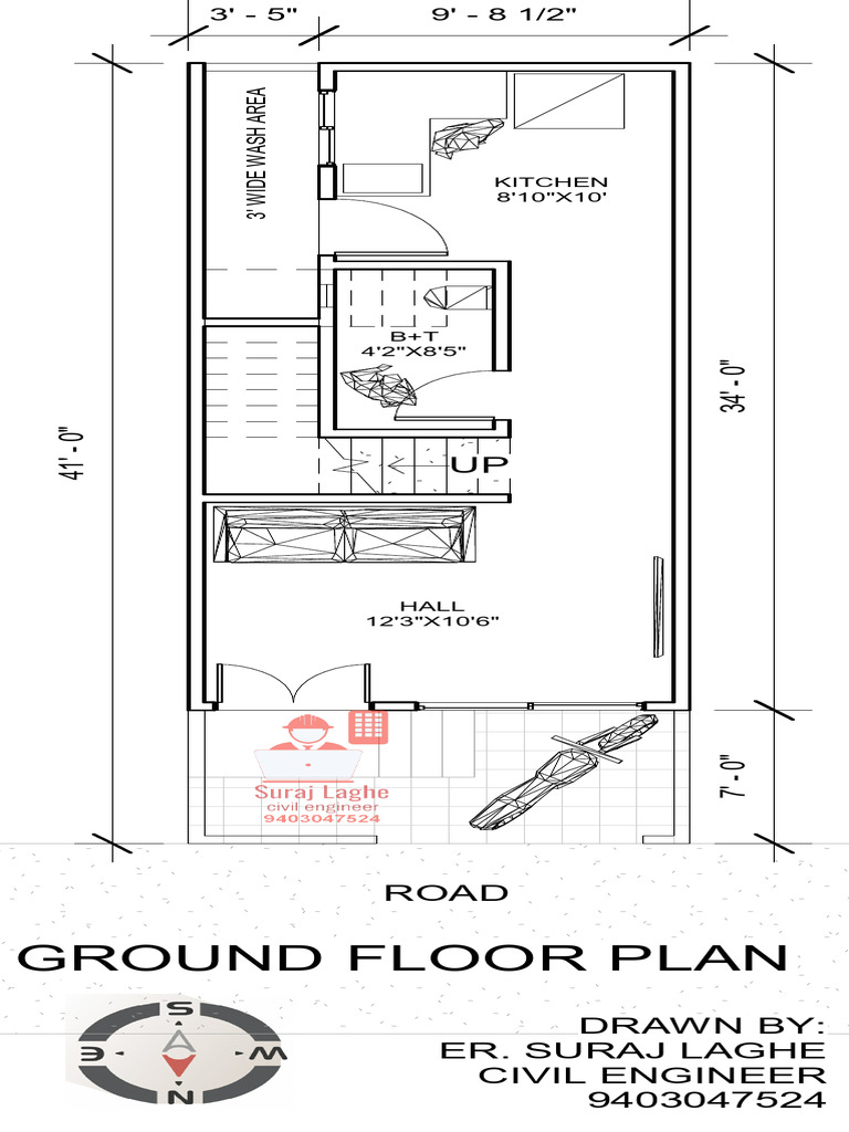 Ground Floor House Plan Design | PDF
