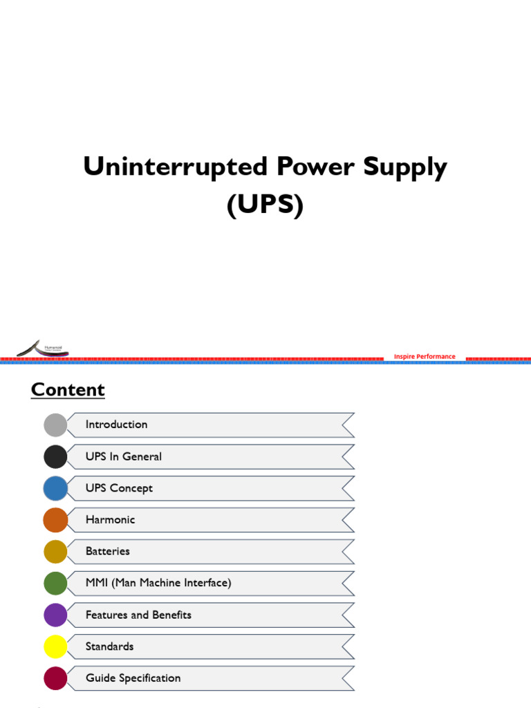 17 - UPS Training Presentation | PDF | Rectifier | Power Inverter