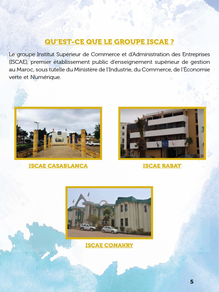 Présentation du Groupe ISCAE Maroc | PDF | Environnement naturel ...