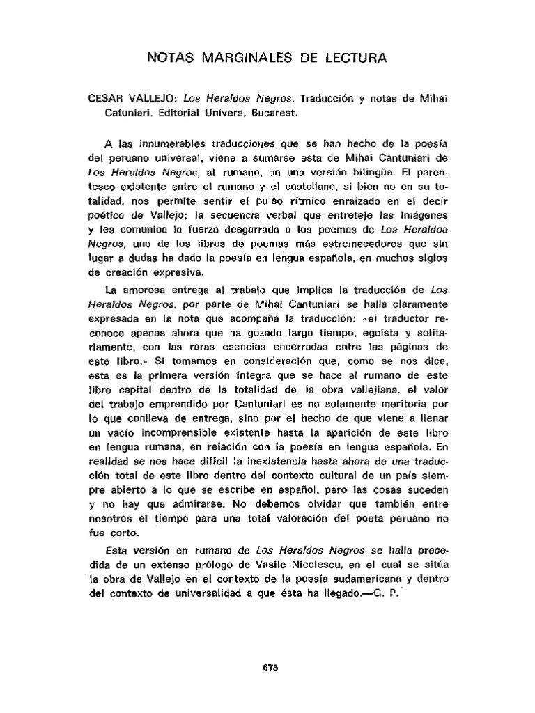 Notas Marginales de Lectura 1 | PDF | Poesía | Traducciones