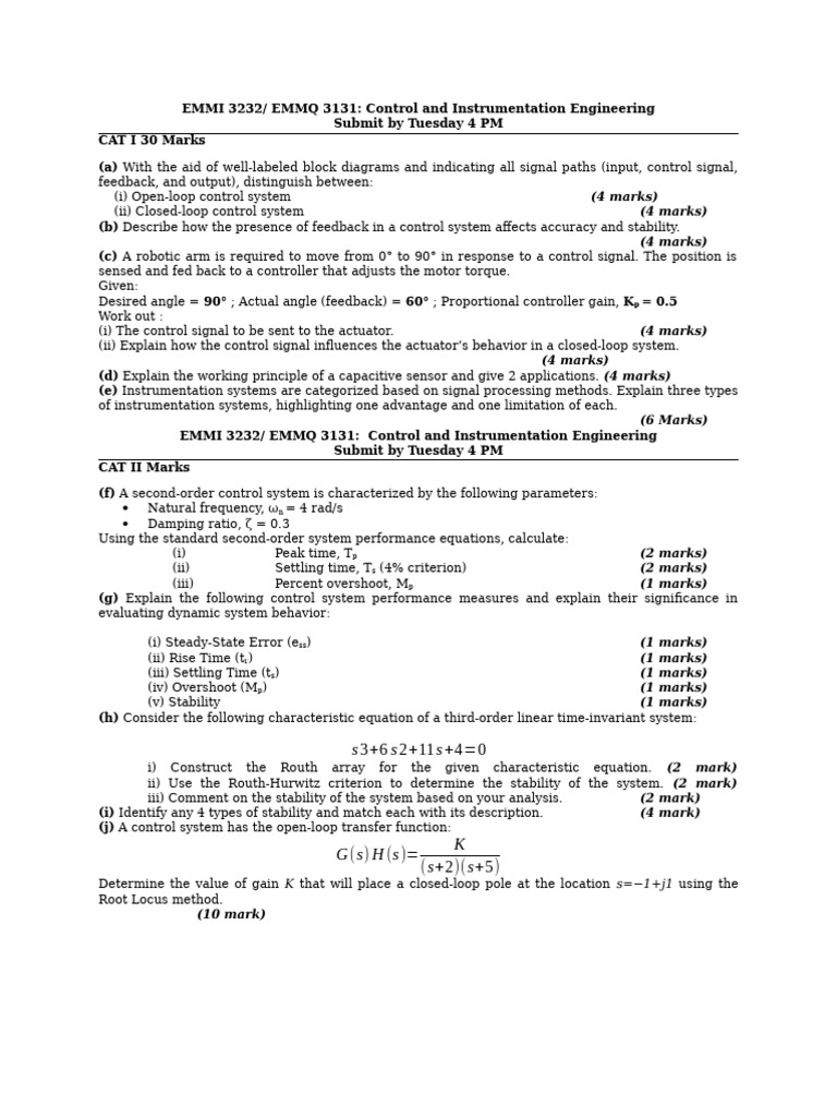 Emmi 3232 Emmq 3232 Cat I Ii | PDF | Control Theory | Stability Theory