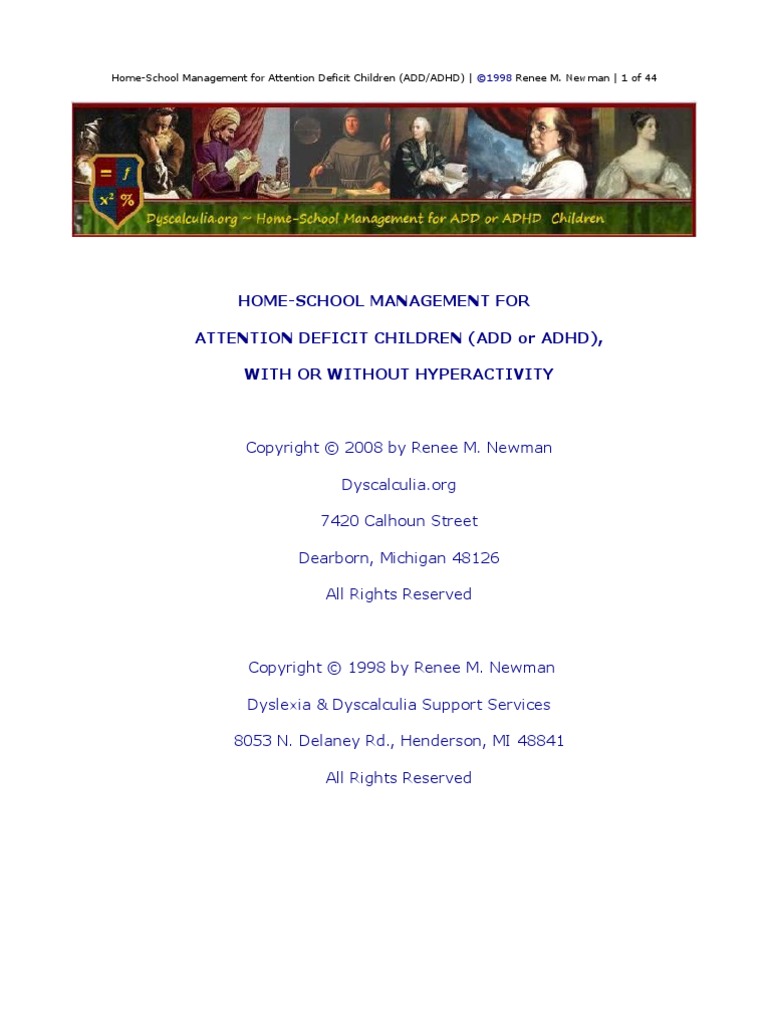Adhd Management e Book | PDF | Attention Deficit Hyperactivity Disorder ...