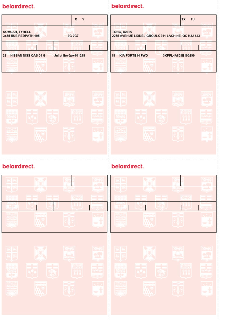 Carte d'assurance auto Belairdirect | PDF | Droit des affaires ...