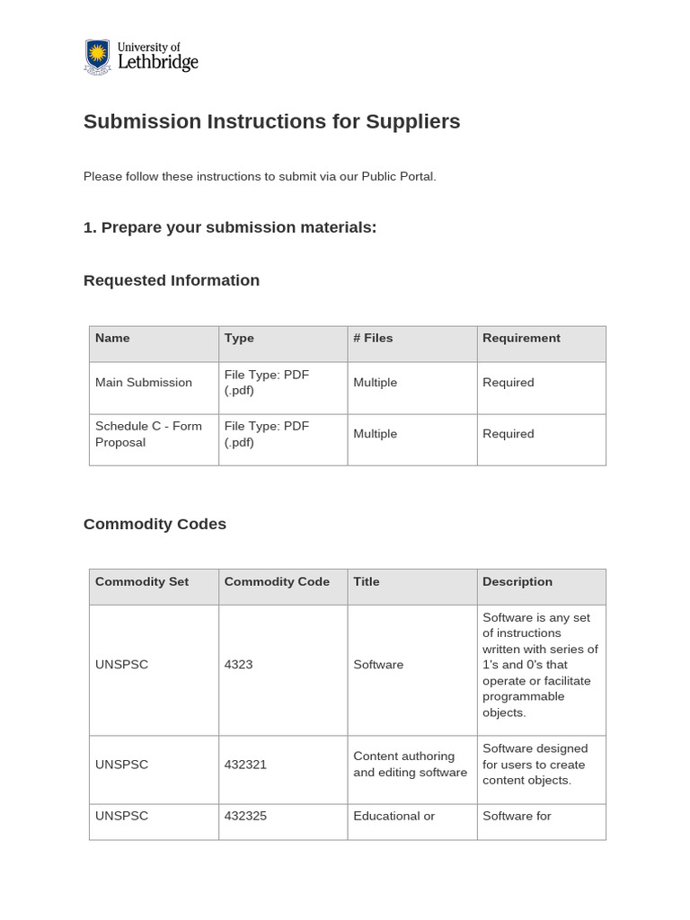 Supplier Submission Instructions Guide | PDF | Software | Computer File