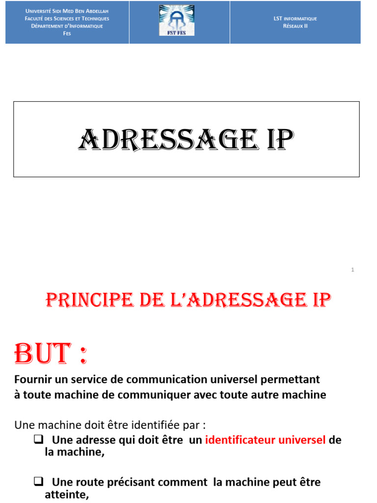 Comprendre l'adressage IP et ses classes | PDF | Adresse IP ...