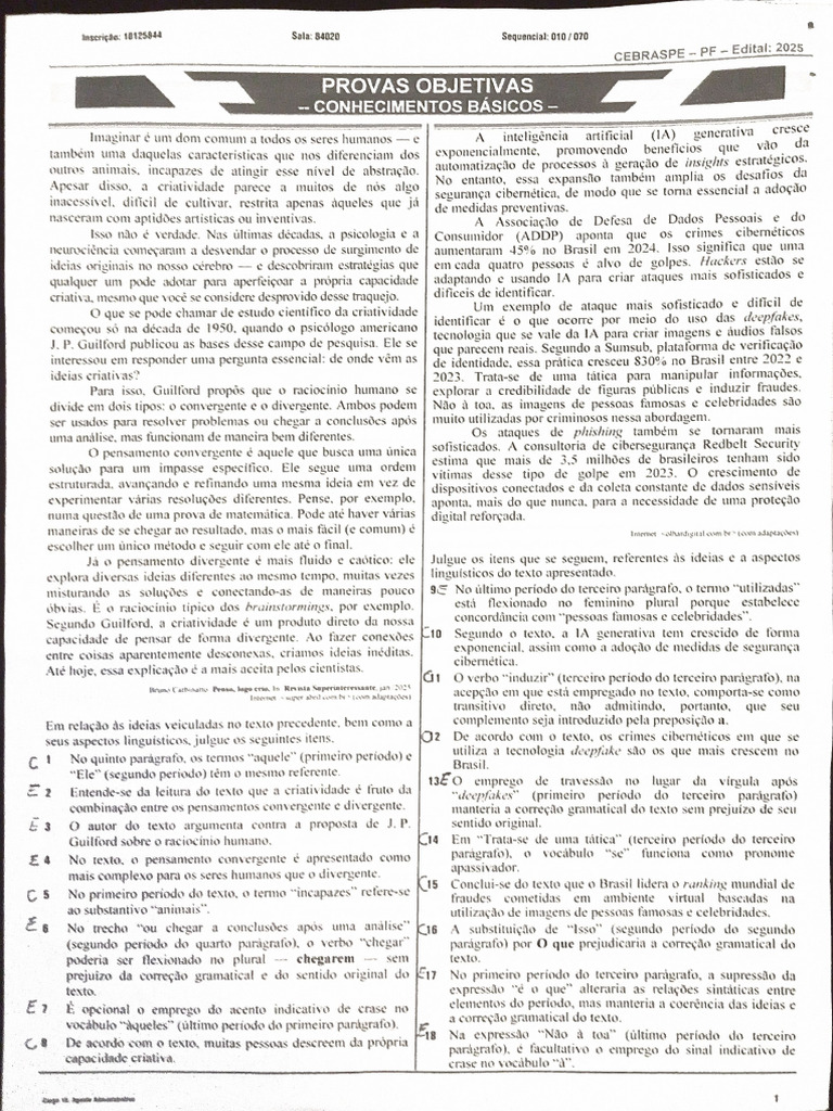Prova Federal | PDF