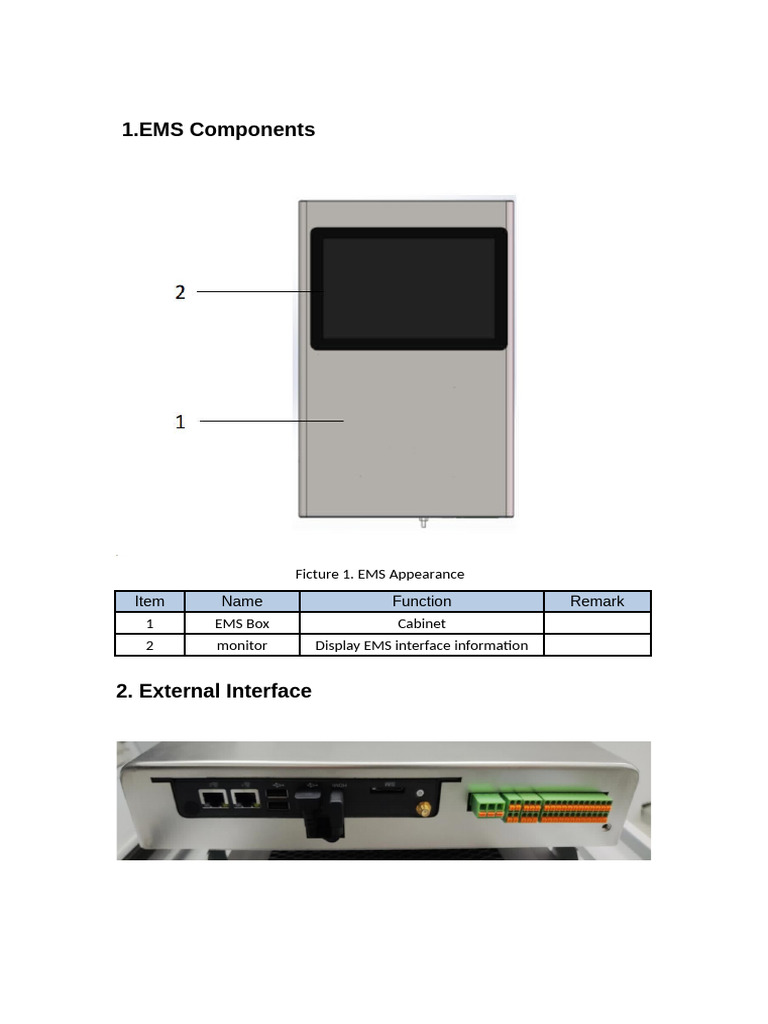 EMS Components and Interfaces Guide | PDF | Power Supply | Computing