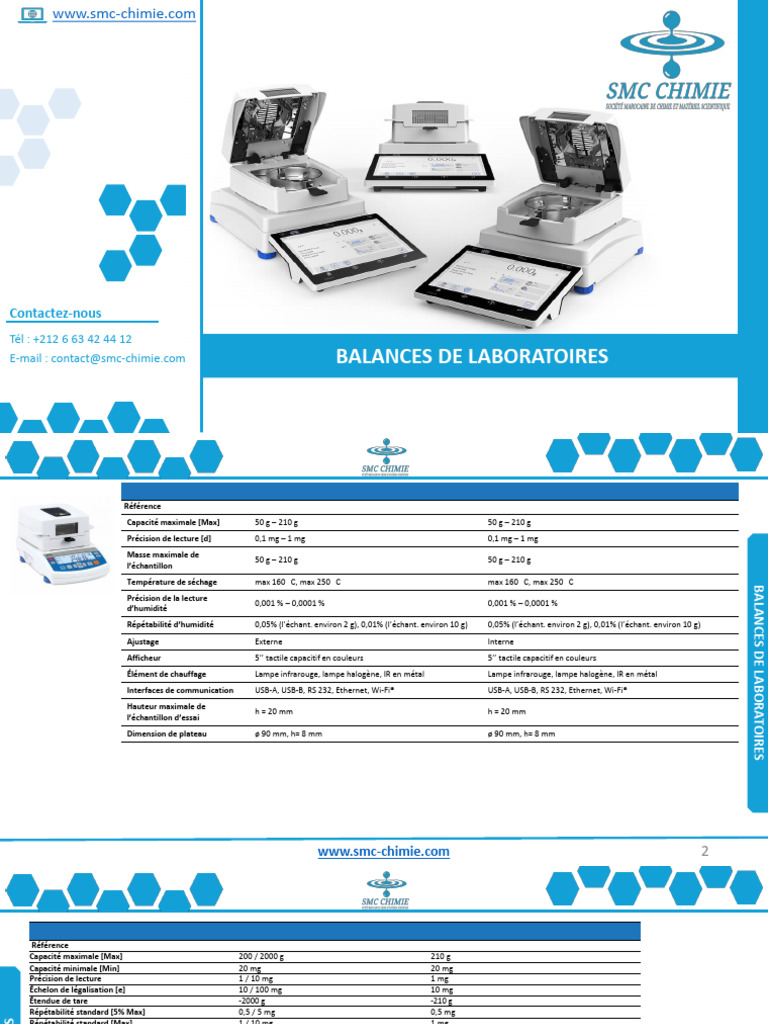 Balances de Laboratoire Précises | PDF | Balance (instrument ...