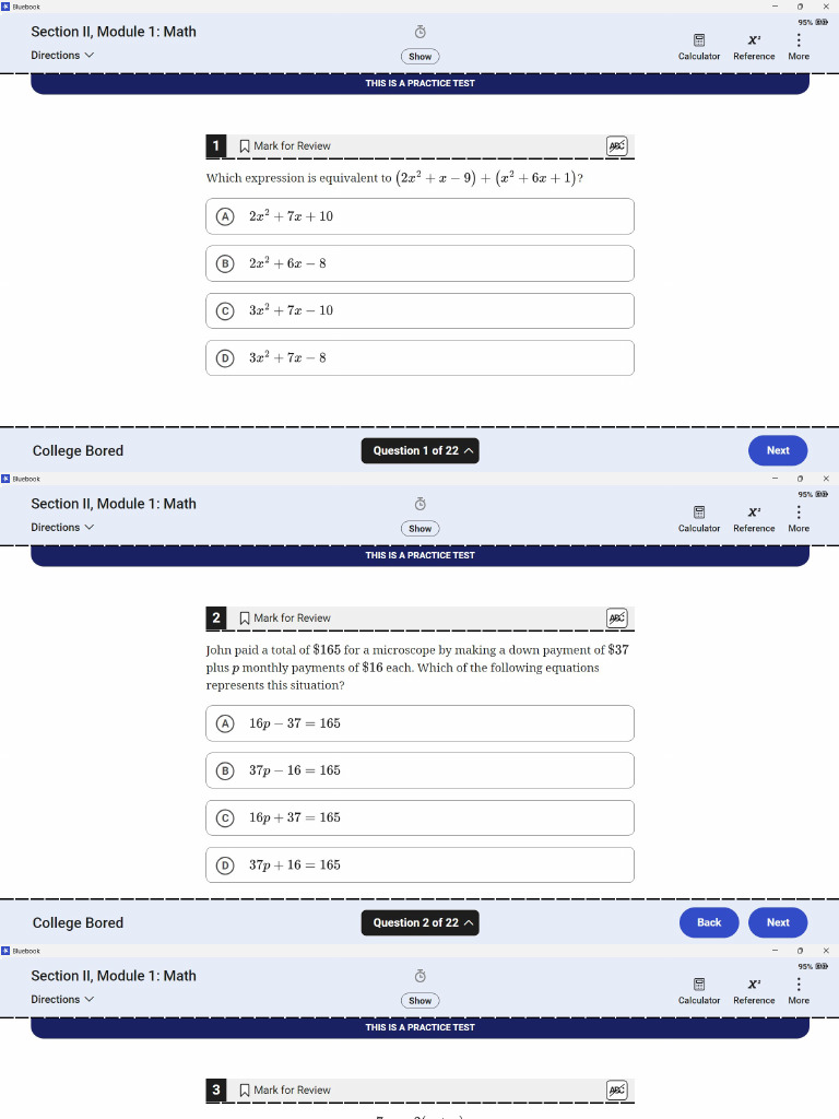 Digital SAT BBPT#9 Math (Upd 2-6-25) | PDF