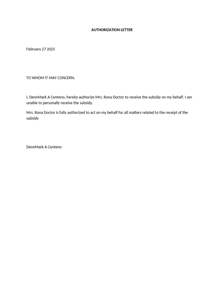 Authorization | PDF