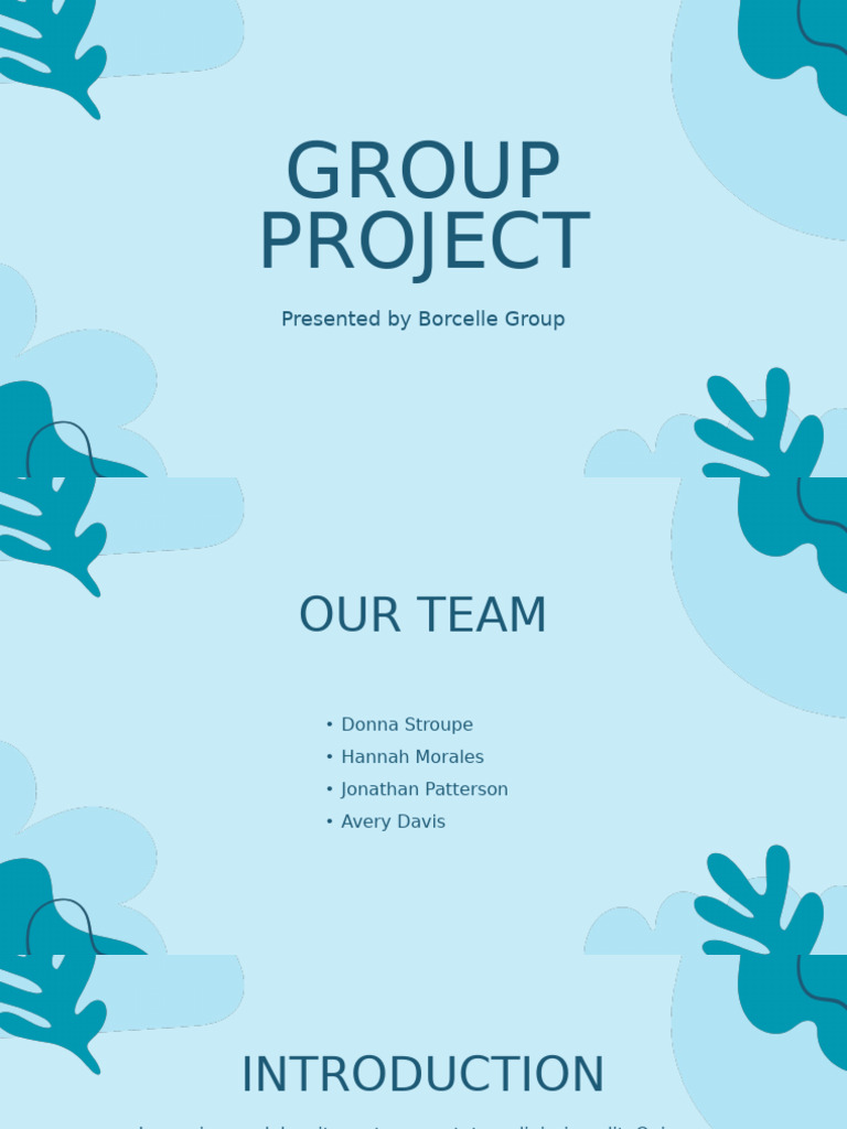 Blue Illustrative Organic Group Project Presentation | PDF