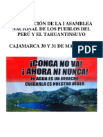 DECLARACIÓN DE LA I ASAMBLEA NACIONAL DE LOS PUEBLOS DEL PERÚ Y EL TAHUANTINSUYO