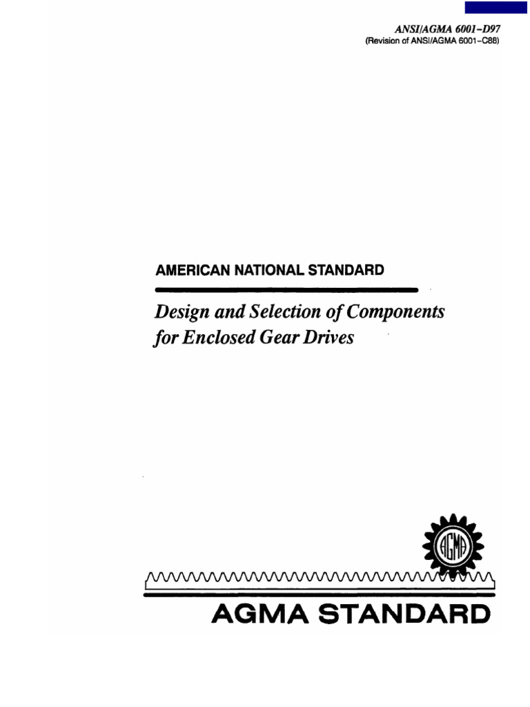 Enclosed Gear Drives Component Design Standards | PDF | Strength Of ...