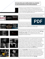 Question 1: in What Ways Does Your Media Product Use, Develop or Challenge Forms and Conventions of Real Media Products?