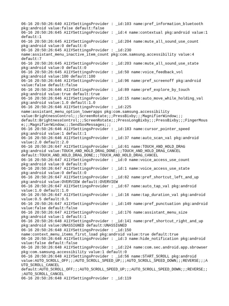 Android Accessibility Settings Log | PDF | Operating System Families ...