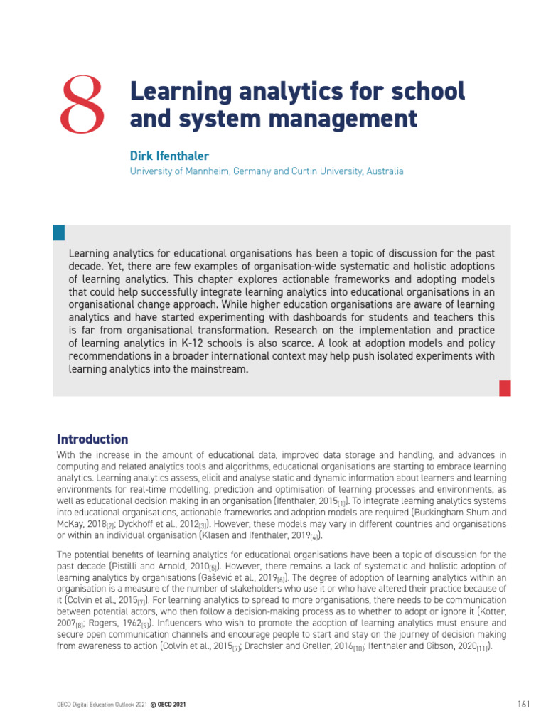 Learning Analytics in Education Systems | PDF | Analytics | Learning