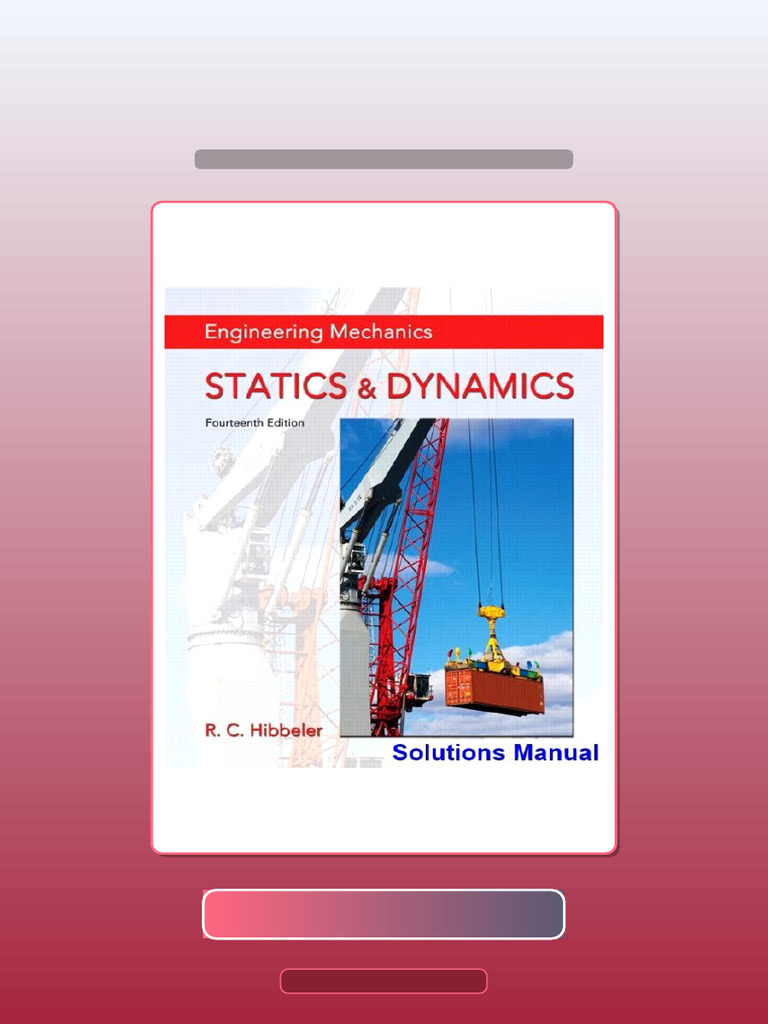 Engineering Mechanics Statics and Dynamics 14th Edition Hibbeler Ebook ...