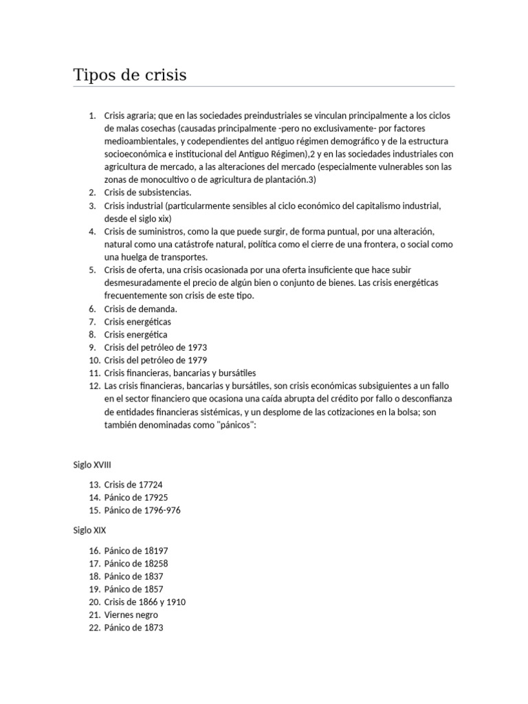 Pánico de 1837: Contexto y Consecuencias | PDF | Crisis financiera ...