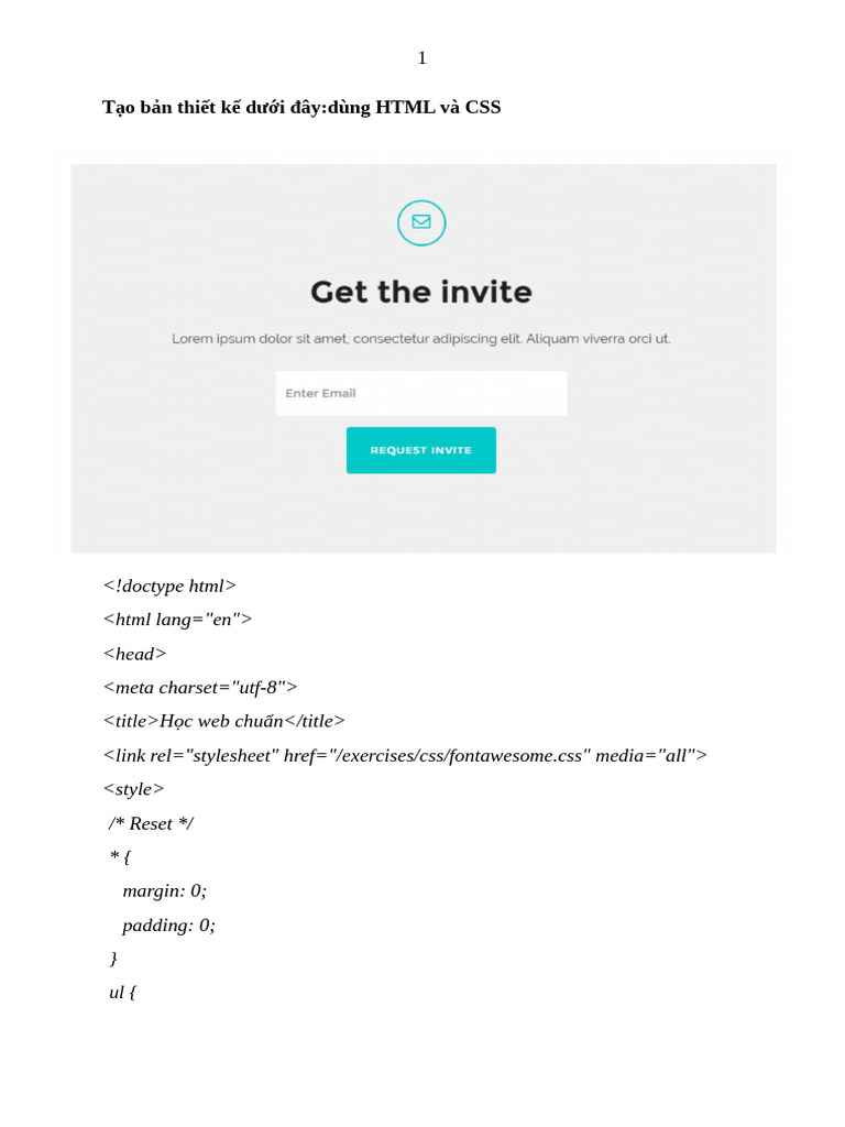 HTML CSS Invite Form Design | PDF