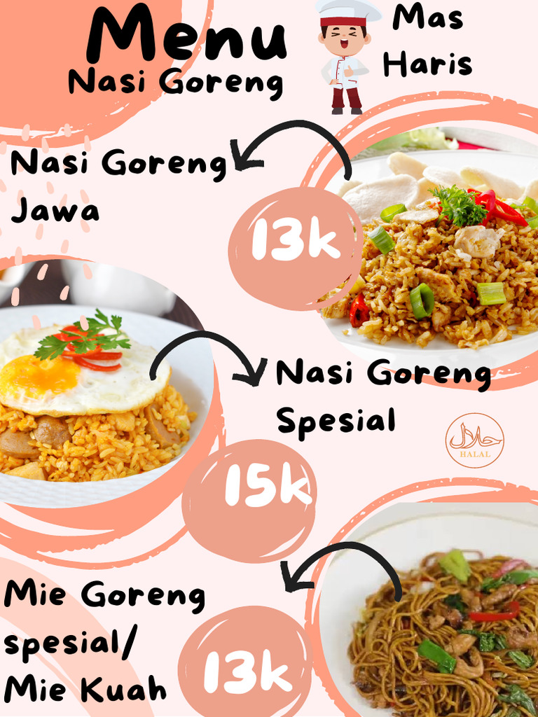 Menu Nasi Goreng Poster Makanan - 20250703 - 142926 - 0000 | PDF