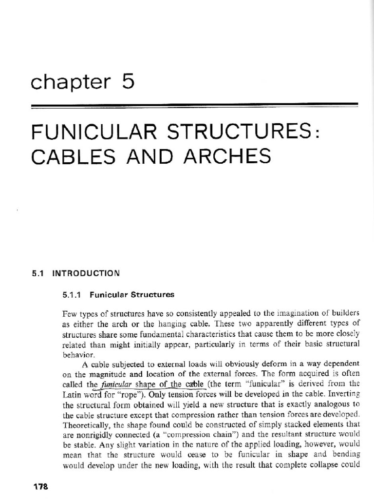 Funicular Structures - Cables and Archs | PDF | Railway | Transport