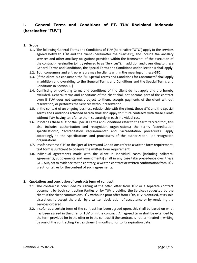 2020 Corporate GTC Revision AP Engl Indo | PDF | Legal Liability | Damages