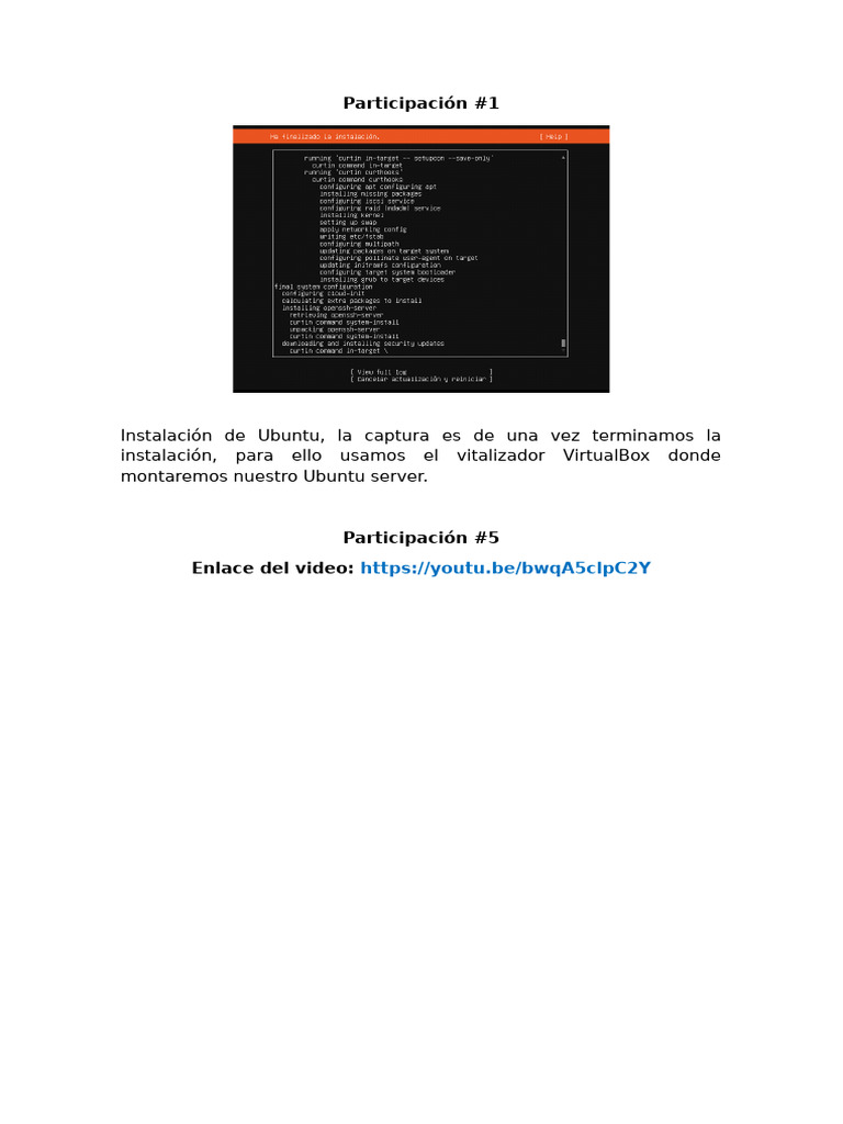 Instalación de Ubuntu en VirtualBox | PDF