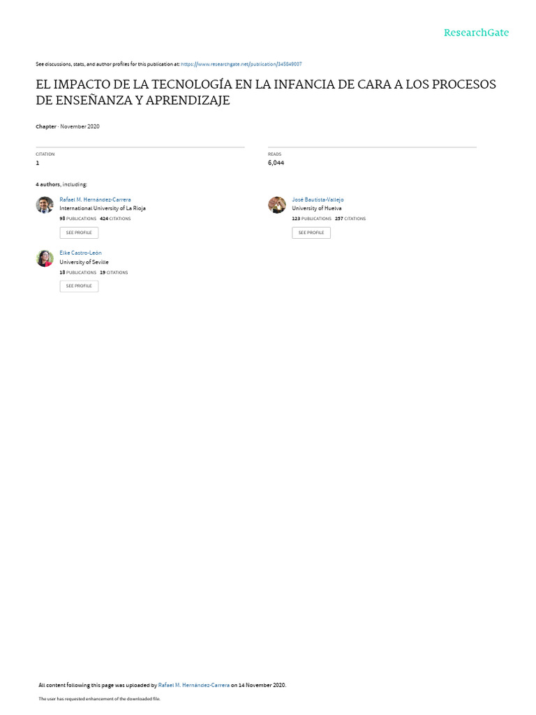 Impacto de la Tecnología en la Educación | PDF | Aprendizaje | Enseñando