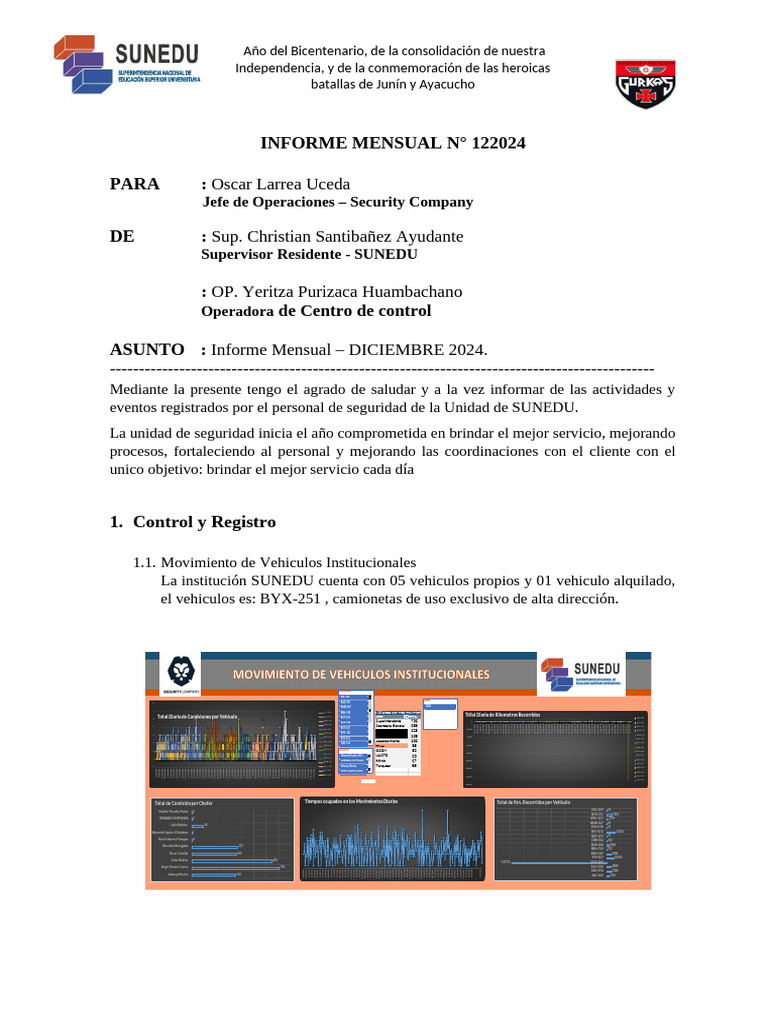 Informe Mensual de Seguridad SUNEDU Diciembre 2024 | PDF | Navidad