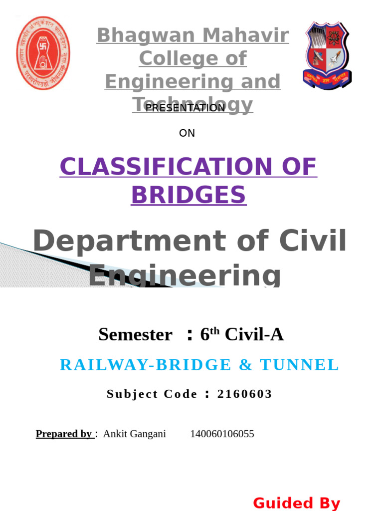Classificationofbridges 170606082549 | PDF | Bridge | Civil Engineering