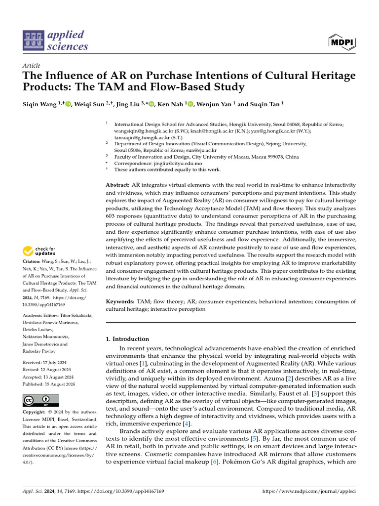 AR's Impact on Cultural Heritage Purchases | PDF | Augmented Reality ...
