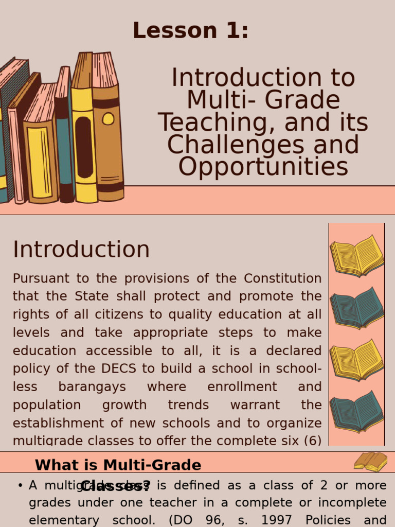 Multi-Grade Teaching: Challenges & Benefits | PDF | Teachers | Learning