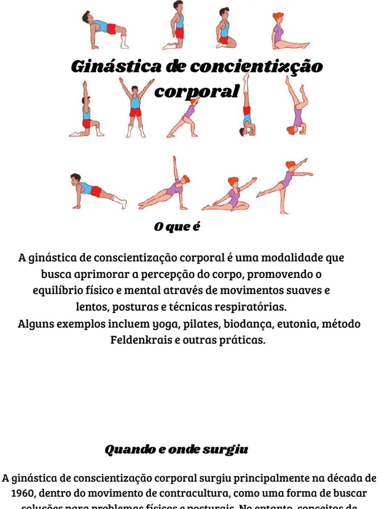 Ginástica de Conscientização Corporal | PDF