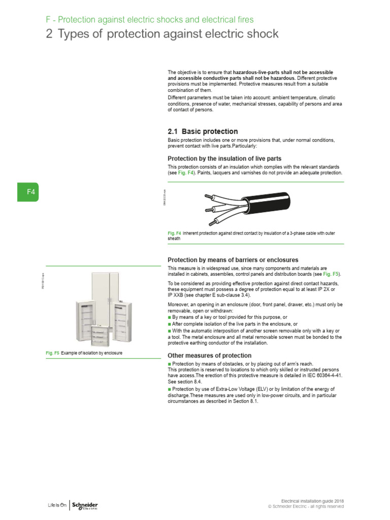 Basic Protection Against Electric Shock | PDF | Insulator (Electricity ...