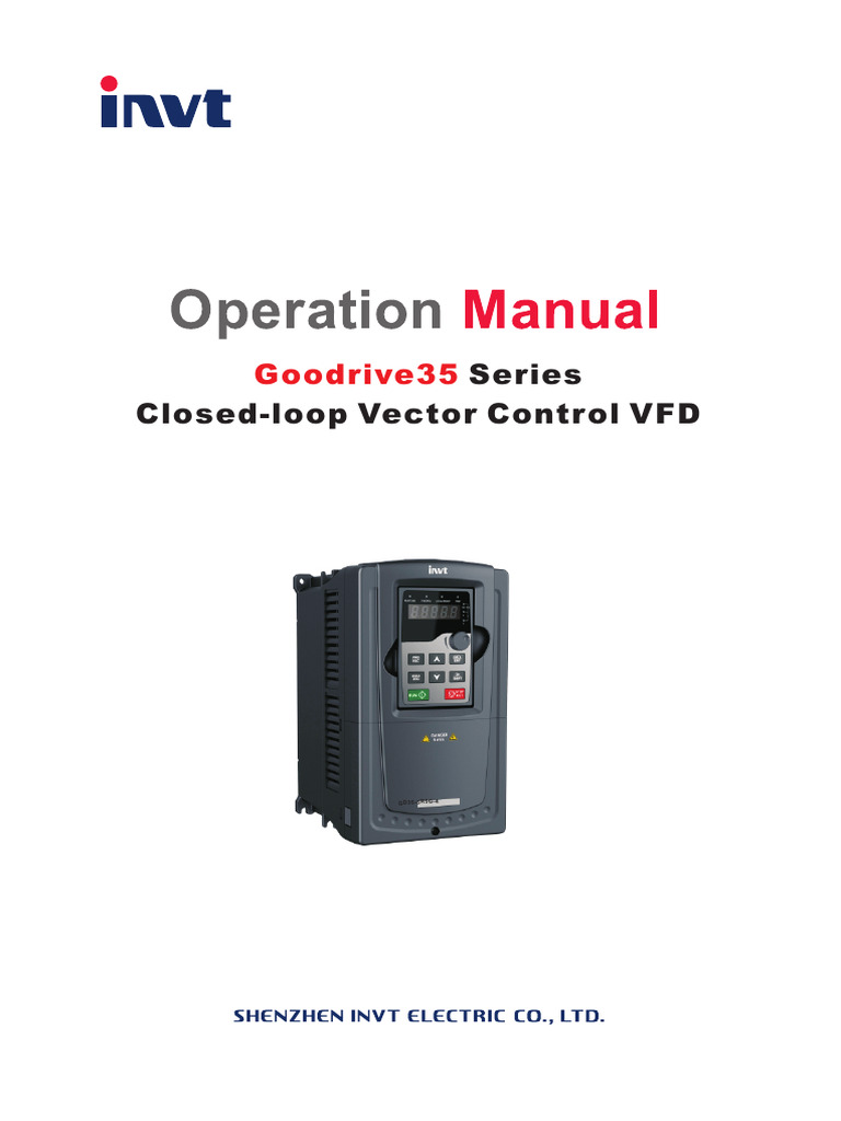 Goodrive35 Series | PDF | Electric Motor | Power Supply