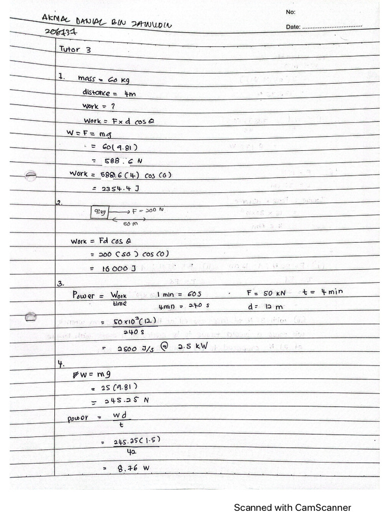 Tutorial 3 (206737) | PDF