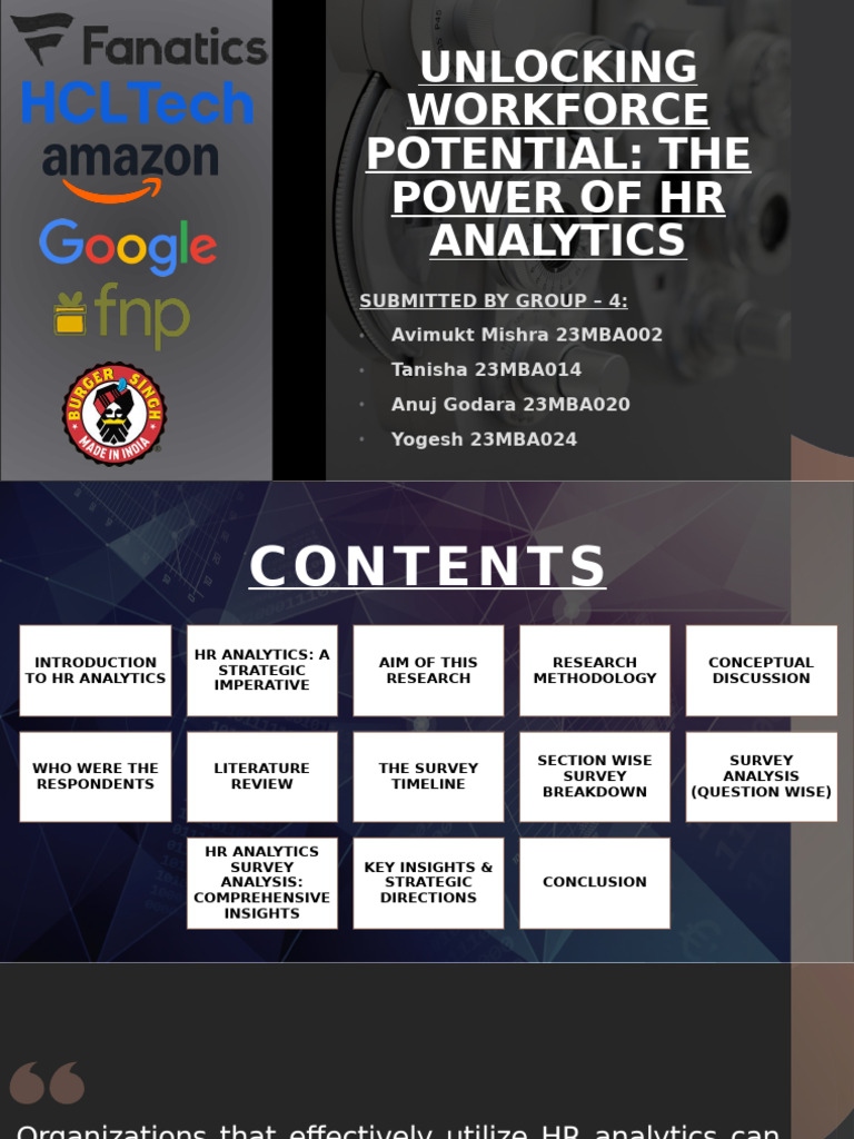 UNLOCKING WORKFORCE POTENTIAL: THE POWER OF HR ANALYTICS - HR Analytics ...