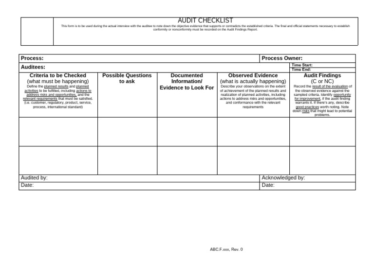 Quality Management Audit Checklist | PDF | Audit | Business
