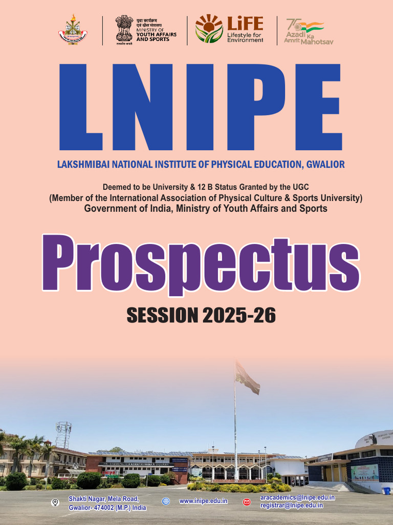 LNIPE Admission Prospectus 2025-26 | PDF | University And College ...