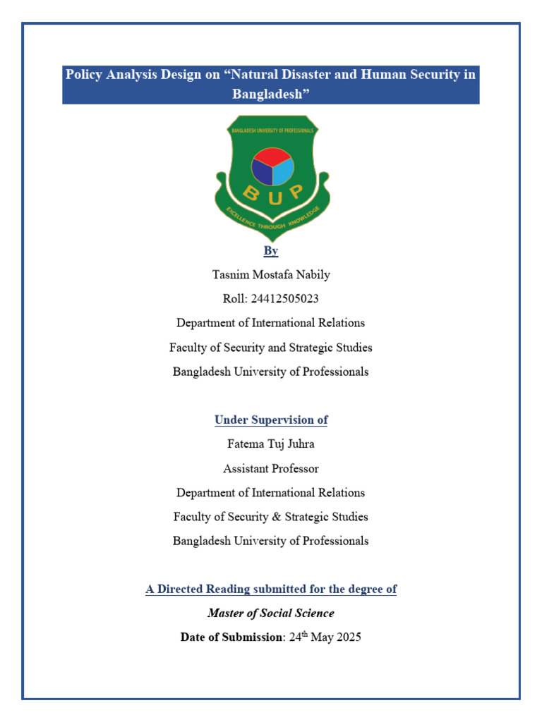 Cyclone Risks and Human Security in Bangladesh | PDF | Disaster Risk ...