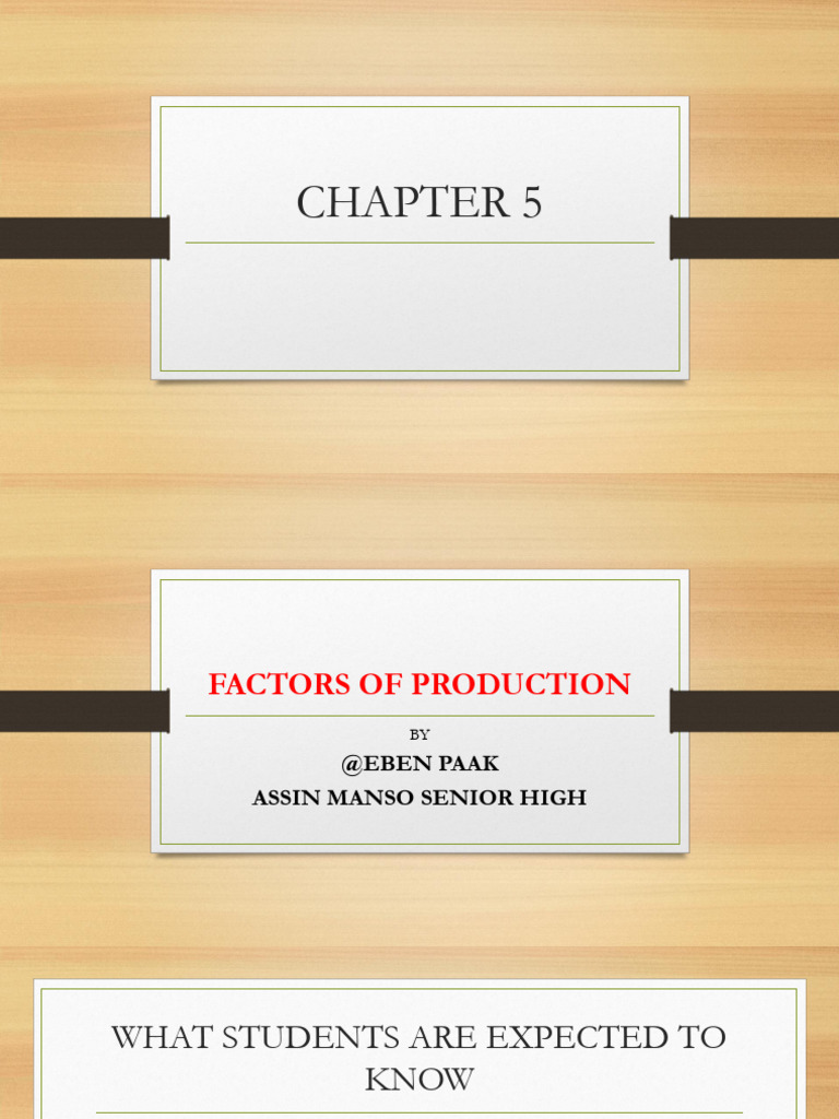 Understanding Land as a Factor of Production | PDF | Labour Economics ...