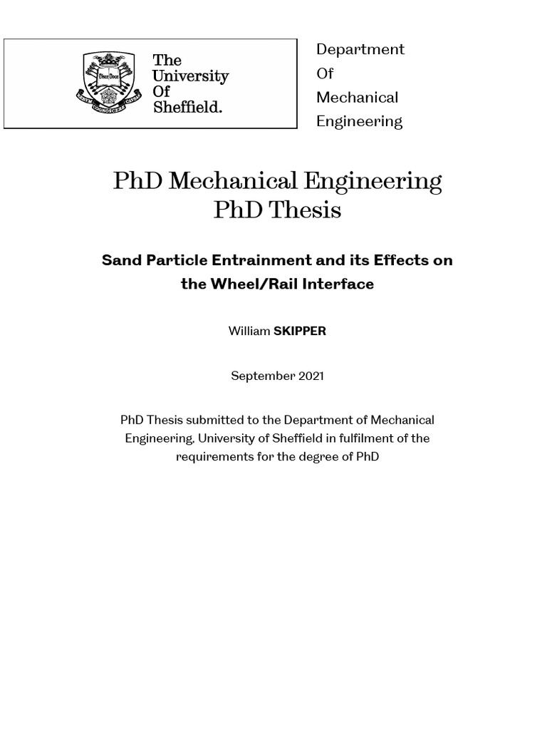 Skipper PHD Thesis | PDF | Wear | Mechanical Engineering